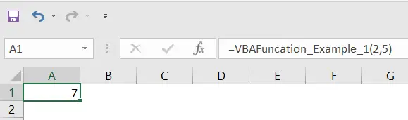vba functions