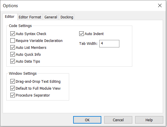 Option Editor