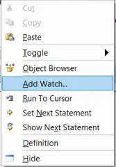 Array Add Wach WIndow