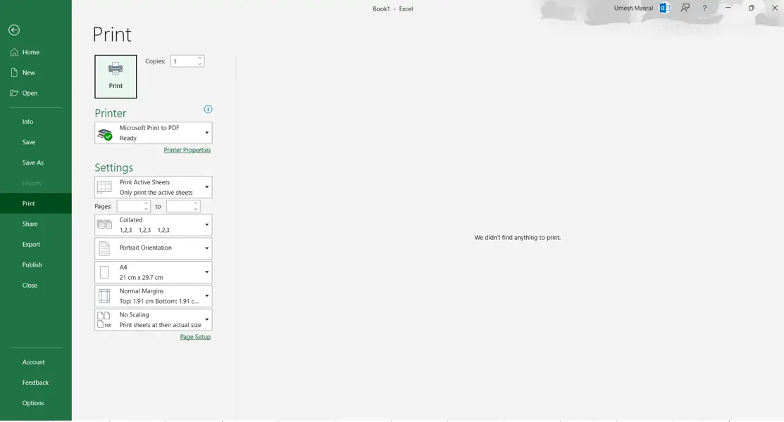 Excel Shortcut Open Print Preview Window