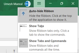 Ribbon Display Option