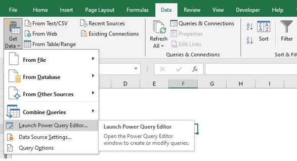 Power Query Editor Split Column