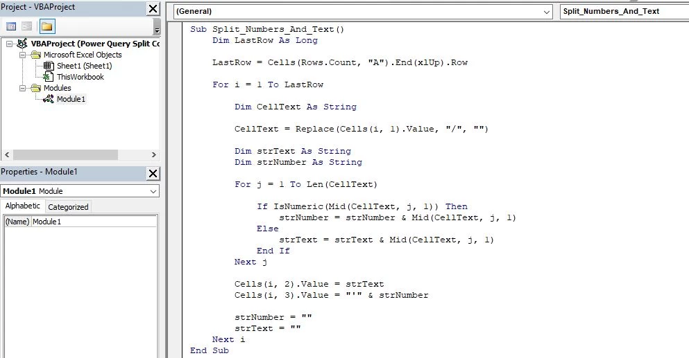 Split Number Text Macro